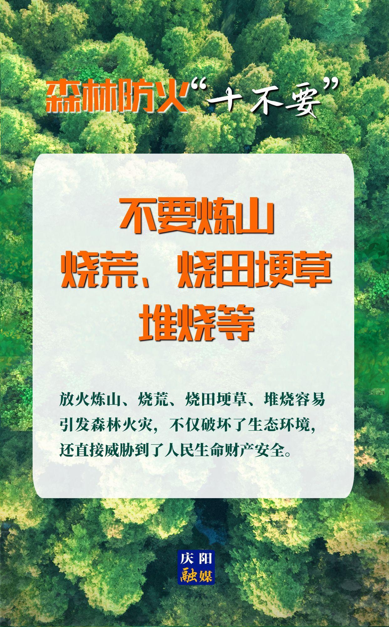 【微海報(bào)】森林防火“十不要”⑤丨不要煉山、燒荒、燒田埂草、堆燒等