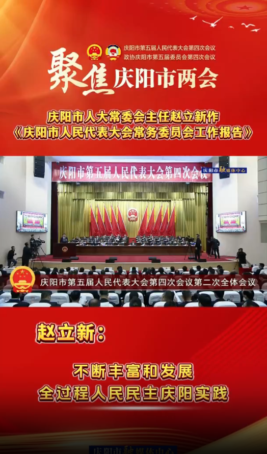 兩會V視(27)丨趙立新：不斷豐富和發(fā)展全過程人民民主慶陽實踐